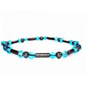 Hematite Tube Beads and Glass Beads Bracelet